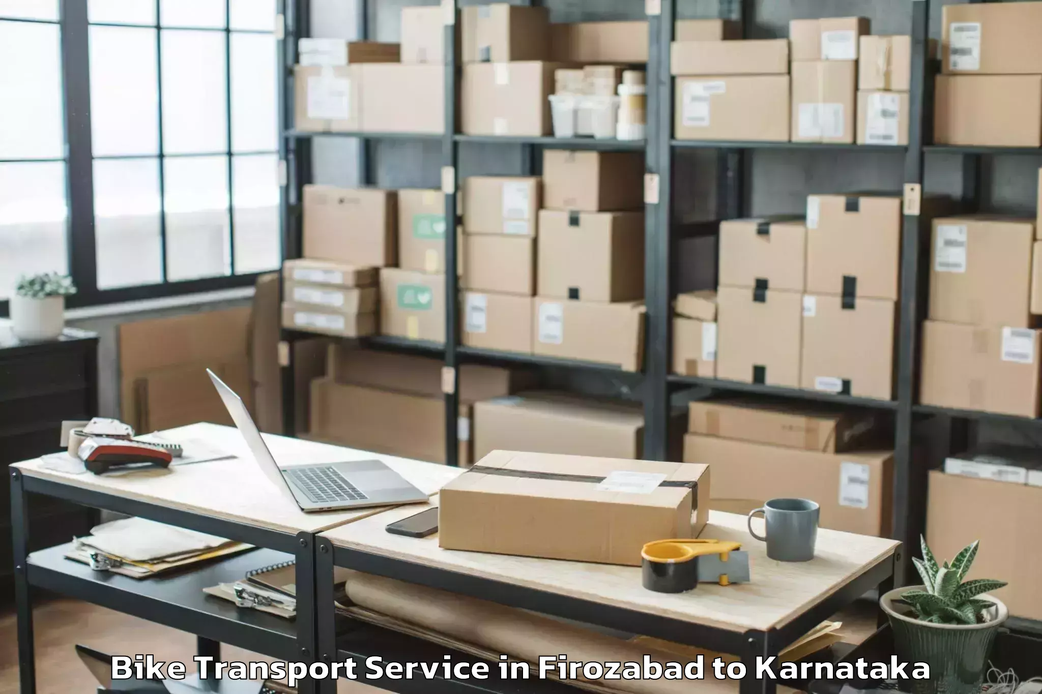 Firozabad to Karnataka State Rural Developm Bike Transport Booking